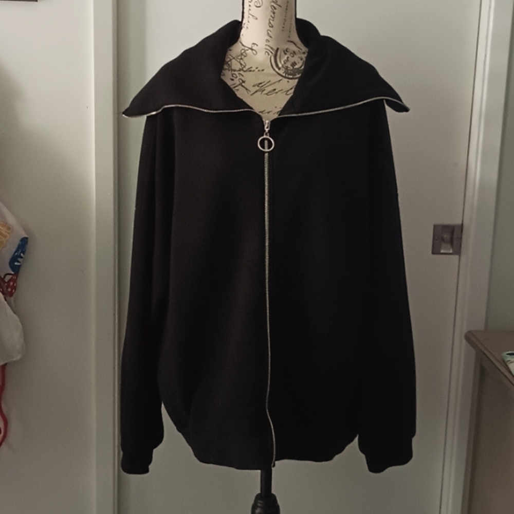ZARA TRAFALUC Vintage Solid Black Jacket
